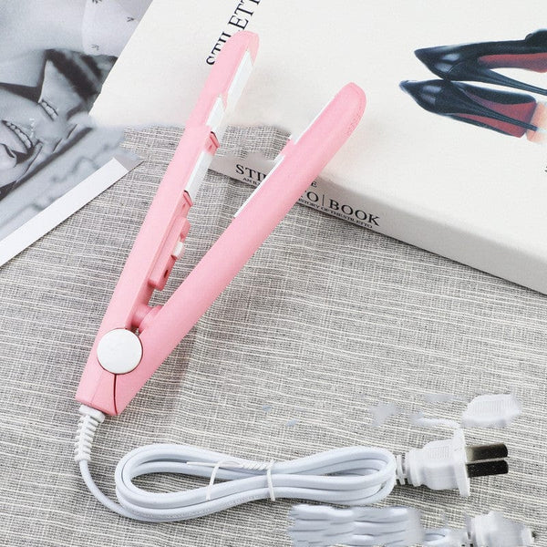 homeandgadget Home Pink / 220V US 2-In-1 Hair Curler and Straightener