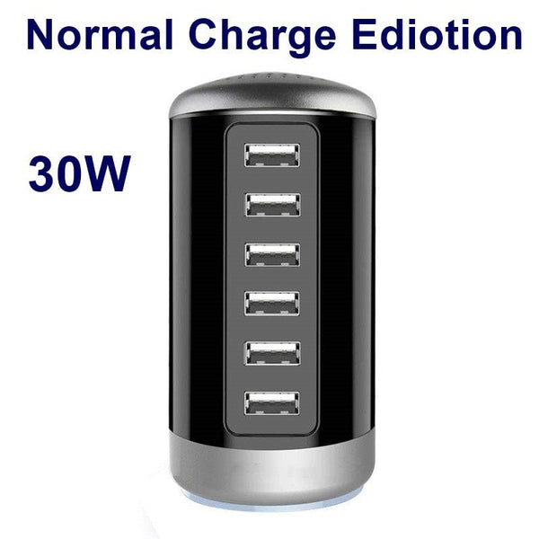 homeandgadget Home Black 30W 6 Port USB Charging Station
