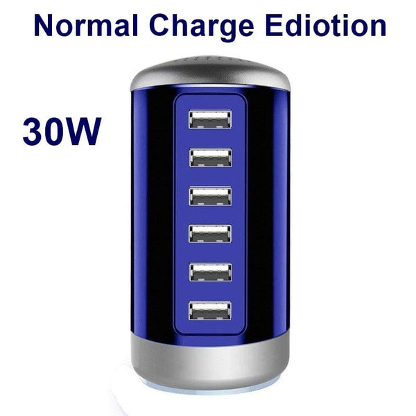 homeandgadget Home Blue 30W 6 Port USB Charging Station