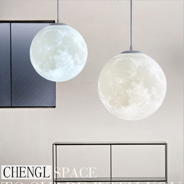 homeandgadget Home Dimming / 18cm 3D Hanging Moon Lamp For Home Decor