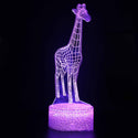 homeandgadget Home Black base 3D Illusion LED Giraffe Lamp