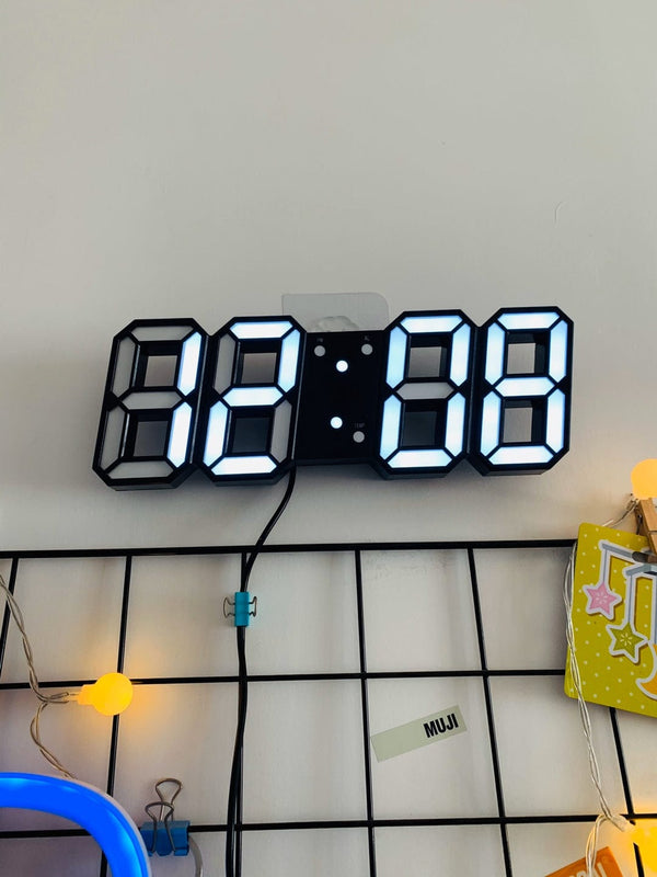homeandgadget Home Bold white / USB cable 3D Led Digital Clock Limited Edition