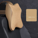 homeandgadget Home Beige/L 3D Memory Foam Car Neck & Back Pillow For Driving