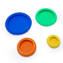 homeandgadget Home Yellow 4 Piece Reusable Silicone Lid Set
