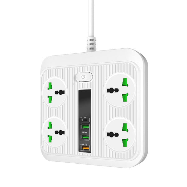 homeandgadget Home White / EU 4 Port USB and Universal Outlet Charging Station