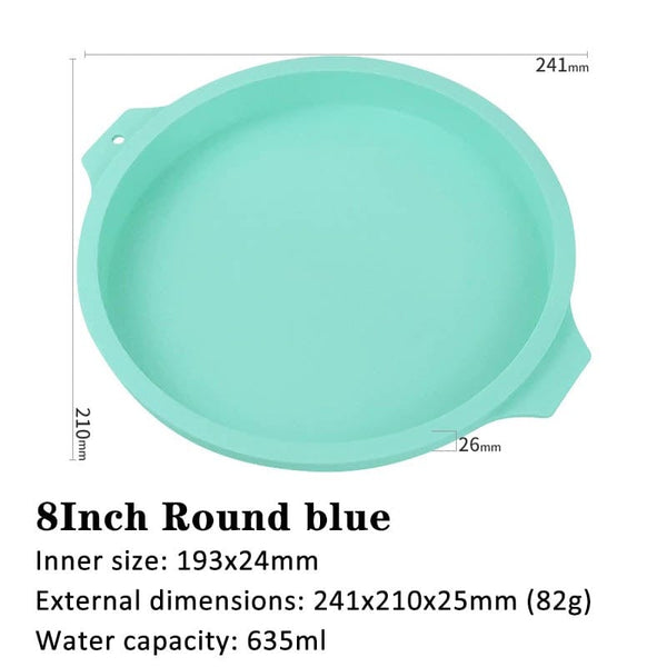 homeandgadget Home Blue / 8" / Round 8" Silicone Rainbow Cake Mold