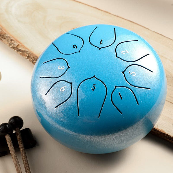 homeandgadget Home SkyBlue 8-Tune Steel Tongue Drum & Hang Drum
