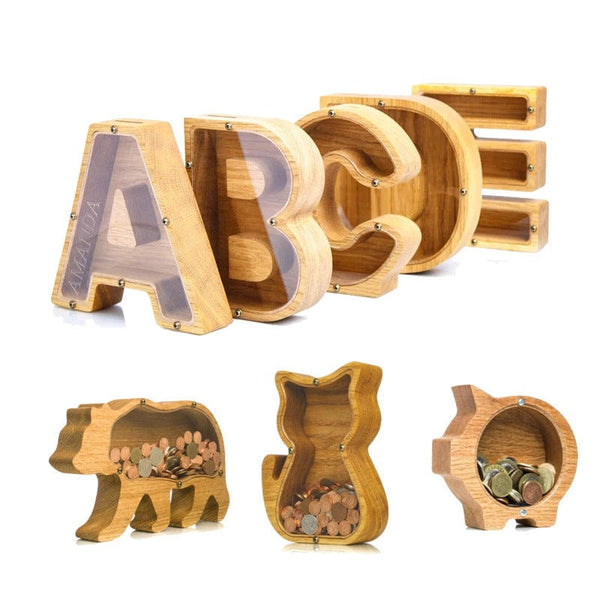 homeandgadget Home Animals Alphabet Dinosaur Piggy Bank Holiday Gifts Montessori Toy