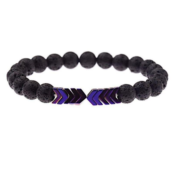 homeandgadget Purple / One Size Arrow Lava Stone Bracelet