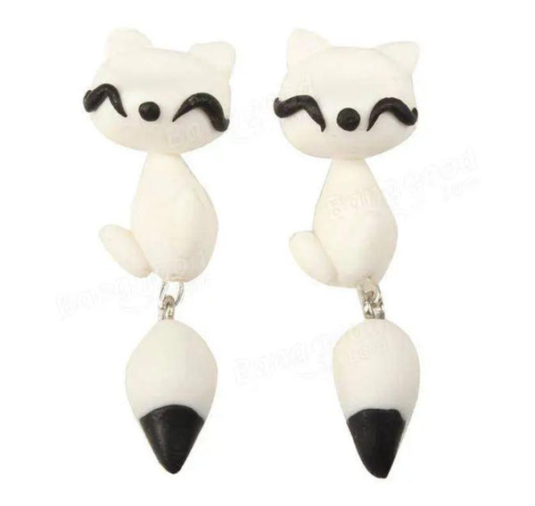 homeandgadget White Baby Animals Earrings