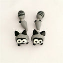 homeandgadget Gray Baby Animals Earrings