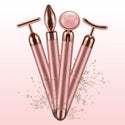 homeandgadget Home Beauty Bar 4N1 Rose Quartz Face Massager Kit