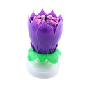 homeandgadget Purple Blooming Musical Candle