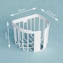 homeandgadget Home White Cage Toilet Paper Holder