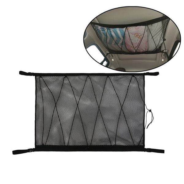 homeandgadget Home Drawstring black Car Ceiling Cargo Net Storage bag