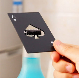 homeandgadget Home Black Cool Playing Card Bottle Opener
