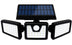 homeandgadget Home 112 Led light three heads rotating Courtyard COB Solar 3 Head Outdoor Motion Sensor Lamp