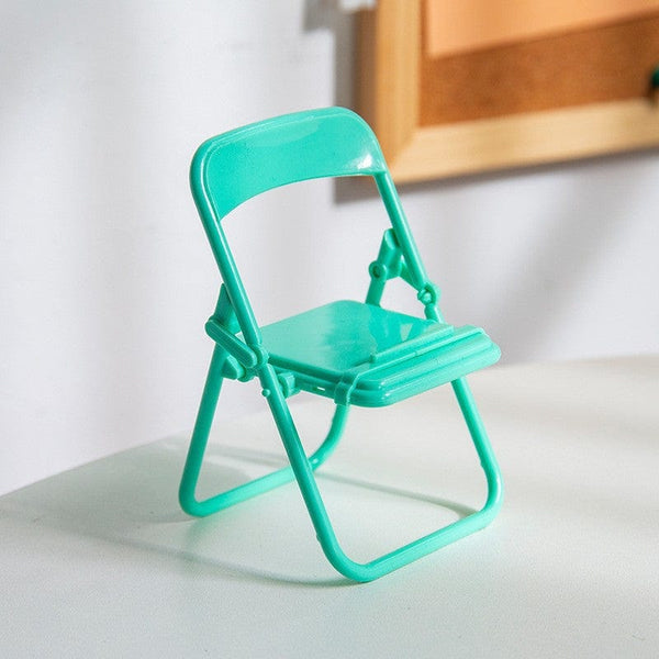homeandgadget Home Green Creative Mini Folding Small Chair Phone Holder