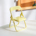 homeandgadget Home Yellow Creative Mini Folding Small Chair Phone Holder