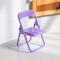 homeandgadget Home Purple Creative Mini Folding Small Chair Phone Holder