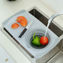 homeandgadget Home Cutting Board with Drain Basket