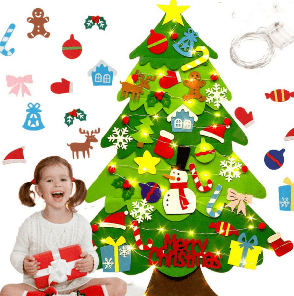 homeandgadget Home With Lights DIY Kid's Christmas Tree Set