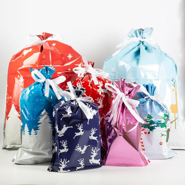homeandgadget Small 15PCS Drawstring Christmas Gift Bags