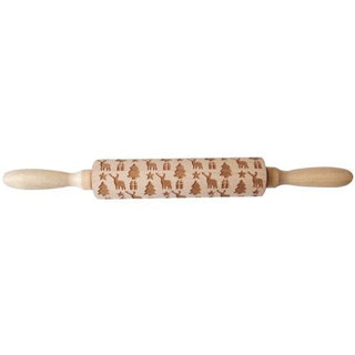 homeandgadget A Embossed Holiday Rolling Pins