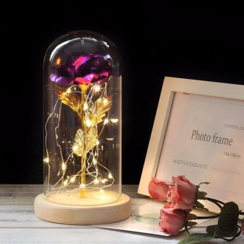 homeandgadget Enchanted Rose Flower Lamp