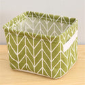 homeandgadget Home Green grid Fabric Storage Basket