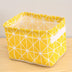 homeandgadget Home Yellow grid Fabric Storage Basket