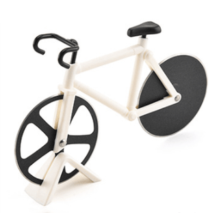homeandgadget Home White Fixie Bicycle Pizza Cutter