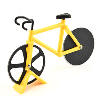 homeandgadget Home Yellow Fixie Bicycle Pizza Cutter