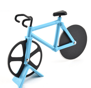 homeandgadget Home Blue Fixie Bicycle Pizza Cutter