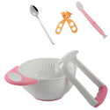 homeandgadget Home Pink Food Masher Bowl Set for Baby Food