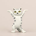homeandgadget Home Gray cat Funny Sassy Dancing Cat Airpod Holder