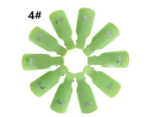 homeandgadget Home Green Gel Nail Polish Remover Clips