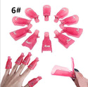 homeandgadget Home Pink Gel Nail Polish Remover Clips