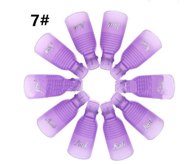 homeandgadget Home Purple Gel Nail Polish Remover Clips