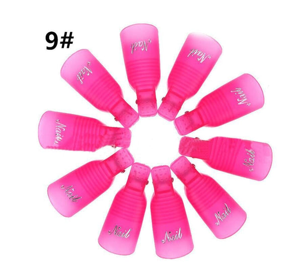 homeandgadget Home Rose red Gel Nail Polish Remover Clips