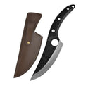 homeandgadget Home Black With Leather case Hand Forged Boning Knife