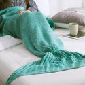 homeandgadget Green / Small Handmade Mermaid Tail Snuggle Blanket