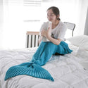 homeandgadget Lake Blue / Small Handmade Mermaid Tail Snuggle Blanket