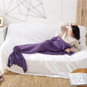 homeandgadget Dark Purple / Small Handmade Mermaid Tail Snuggle Blanket