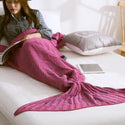 homeandgadget Rose Red / Small Handmade Mermaid Tail Snuggle Blanket