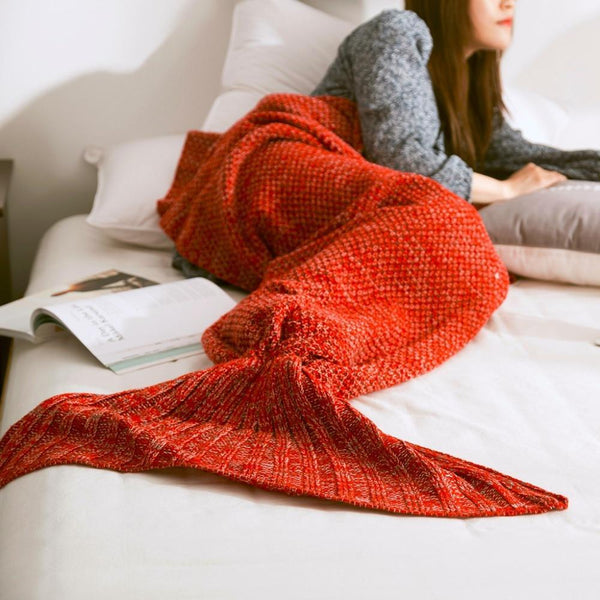 homeandgadget Handmade Mermaid Tail Snuggle Blanket