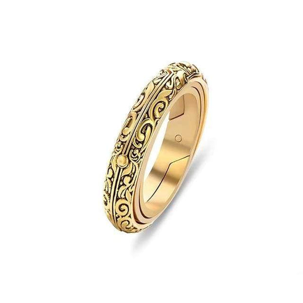 homeandgadget 7 / Gold Color Handmade Sphere Spinner Ring