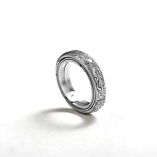 homeandgadget 7 / Silver Color Handmade Sphere Spinner Ring
