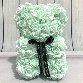 homeandgadget Green Handmade Teddy Bear Rose