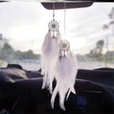 homeandgadget Home White / Double circle Hanging Dreamcatcher Feather Ornament